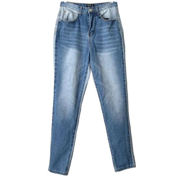 Nasty Gal Collection Mom Jeans Women Size 4 Blue Long Two Sides To Every Story - Picture 1 of 10
